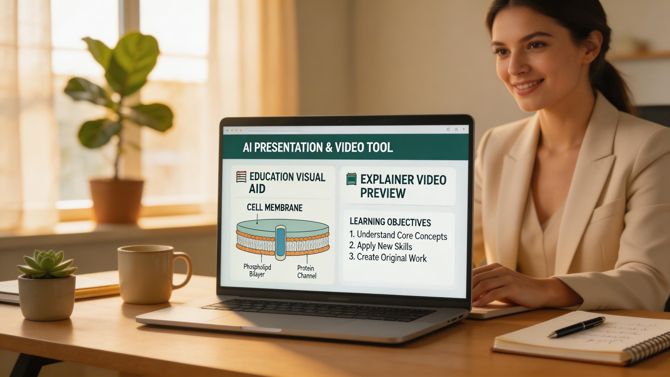 Education & Presentations. Create engaging visual aids, infographics, and short explanatory videos for lectures, training materials, and presentations. Turn abstract concepts...