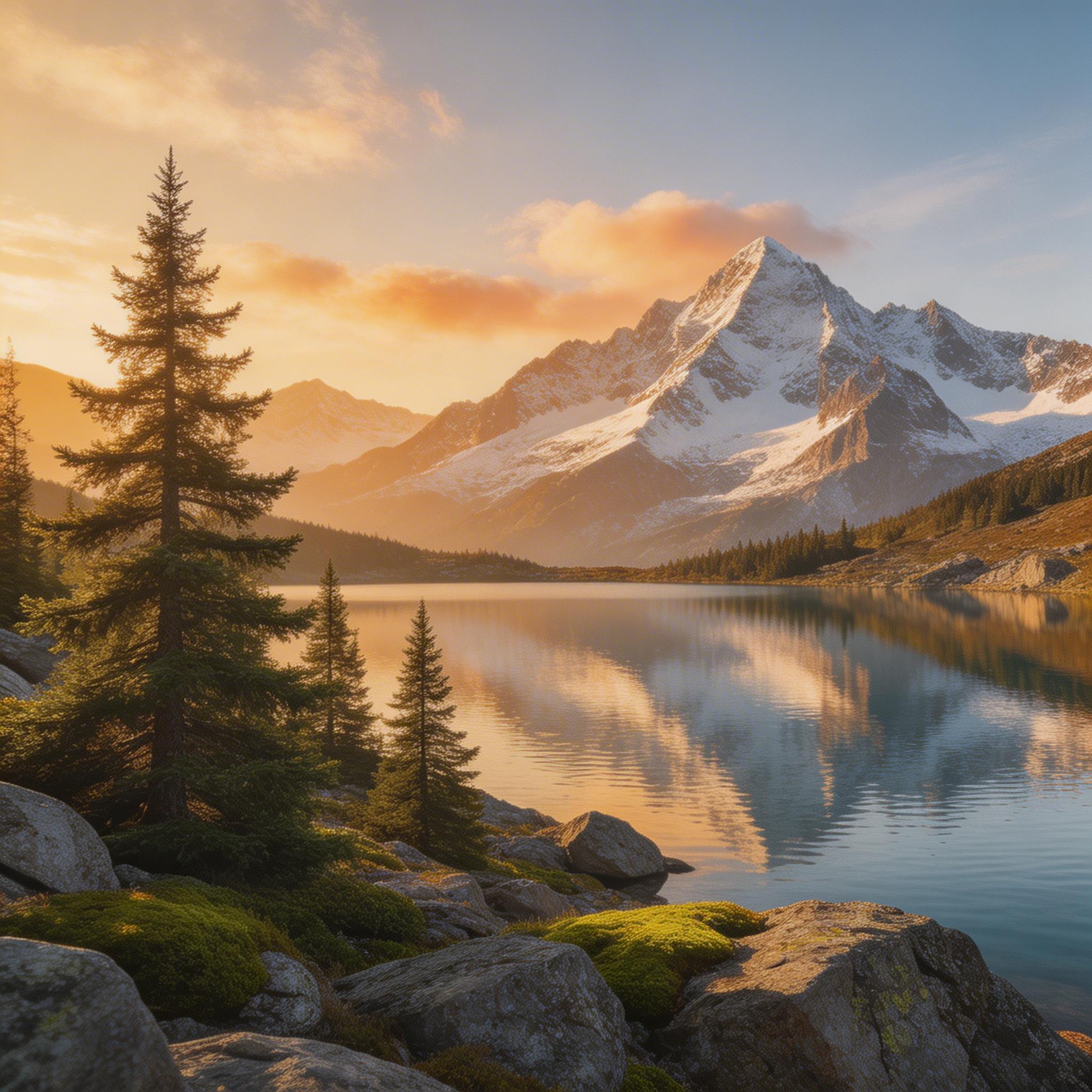 High-resolution upscaled landscape with sharp detail