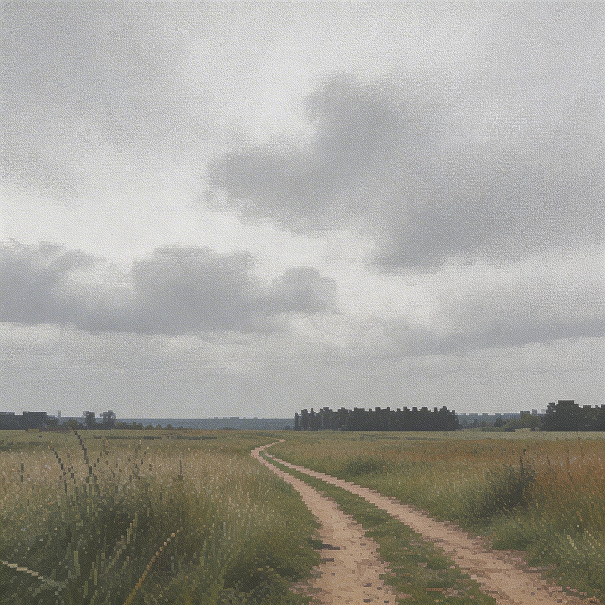 Low-resolution landscape photo