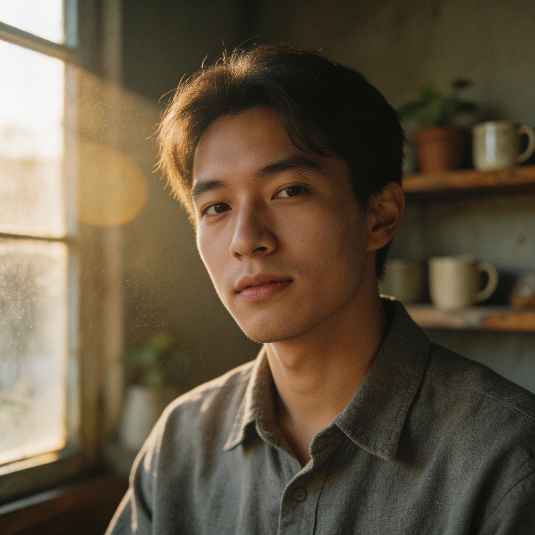 Static portrait photograph