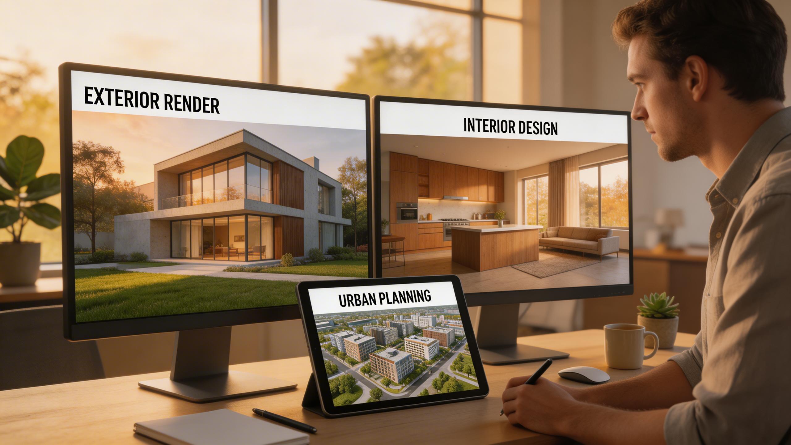Architectural Visualization. Create photorealistic renders of building concepts, interior designs, and urban planning proposals. Midjourney understands architectural...