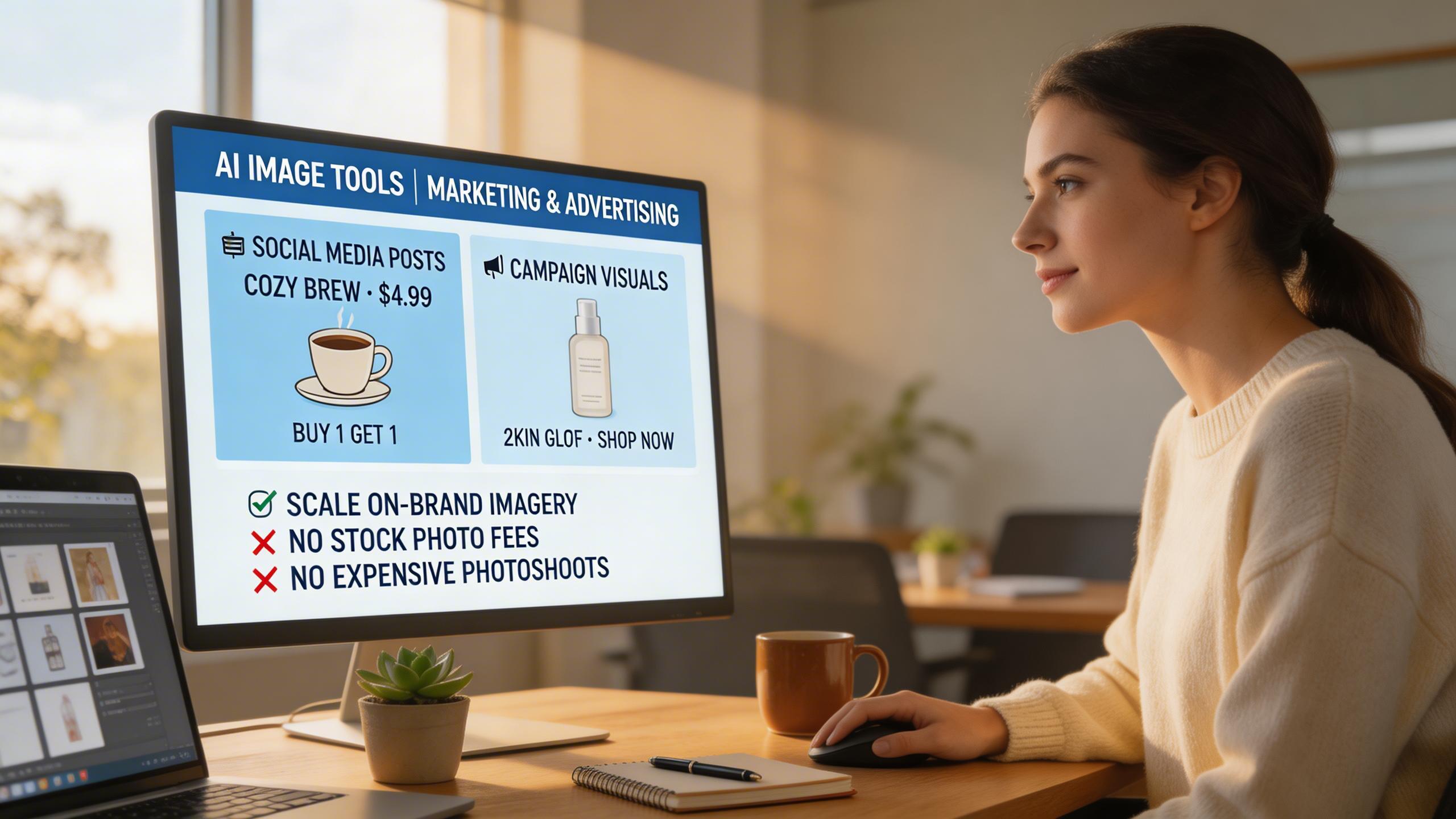 Marketing & Advertising. Create eye-catching visuals for ad campaigns, social media posts, and marketing materials. Generate on-brand imagery at scale without expensive...