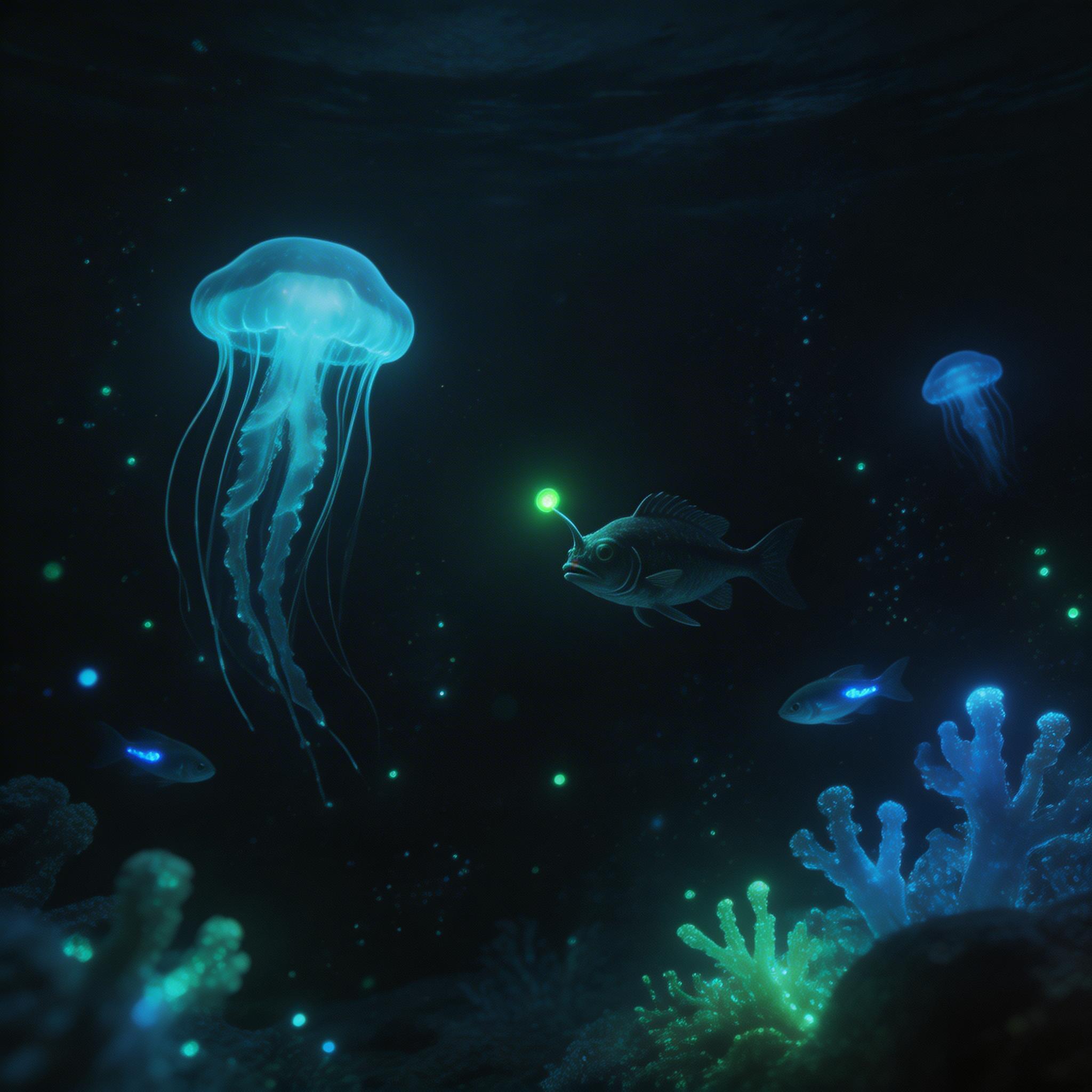 Documentary Voice. Deep beneath the ocean surface, a world of extraordinary creatures exists in perpetual darkness. Here, bioluminescent organisms create their own light,...