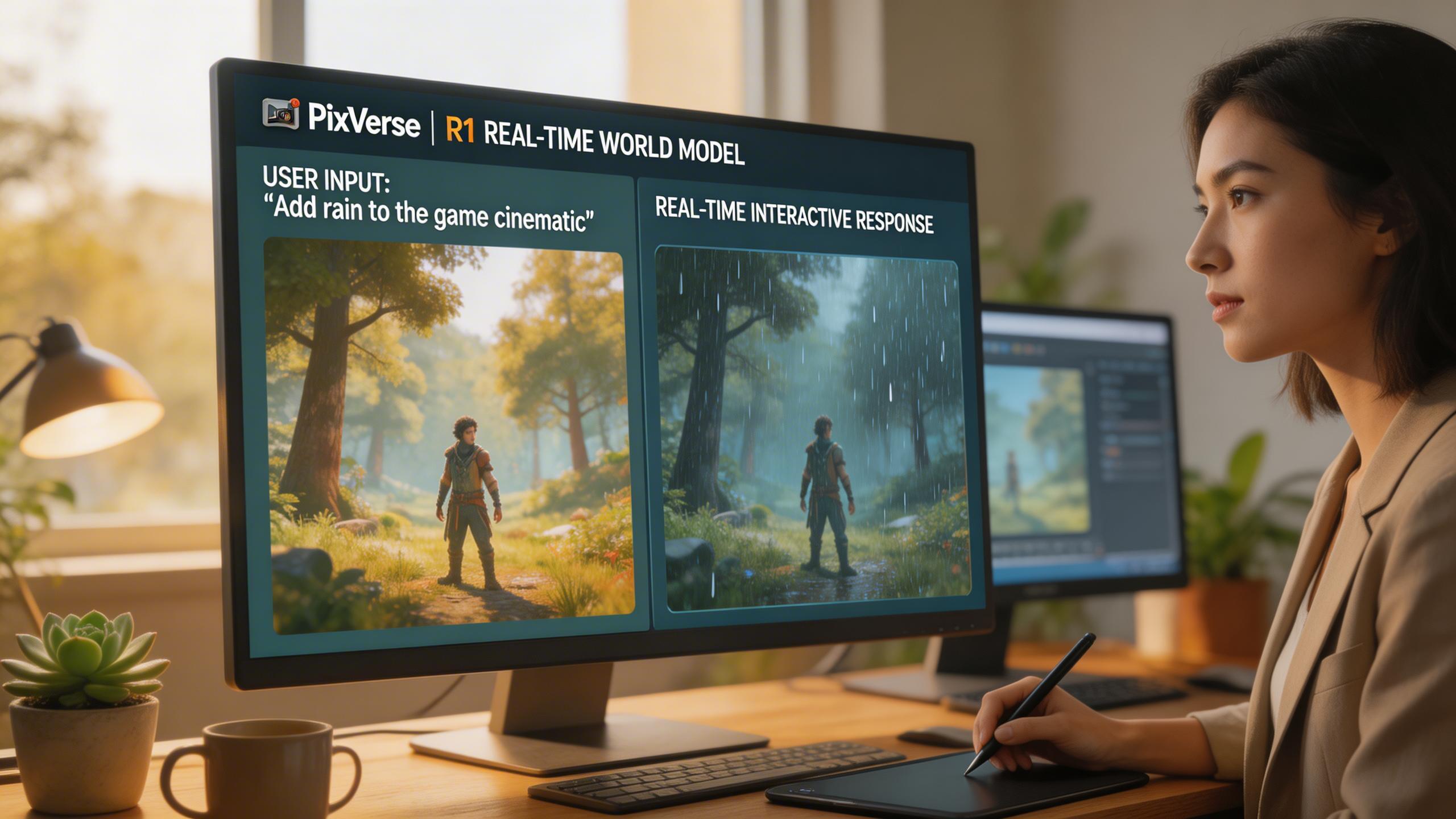 Experiencias Interactivas y Gaming. Aprovecha el modelo de mundo en tiempo real R1 para crear experiencias de video interactivas, cinemáticas de juegos y contenido dinámico...