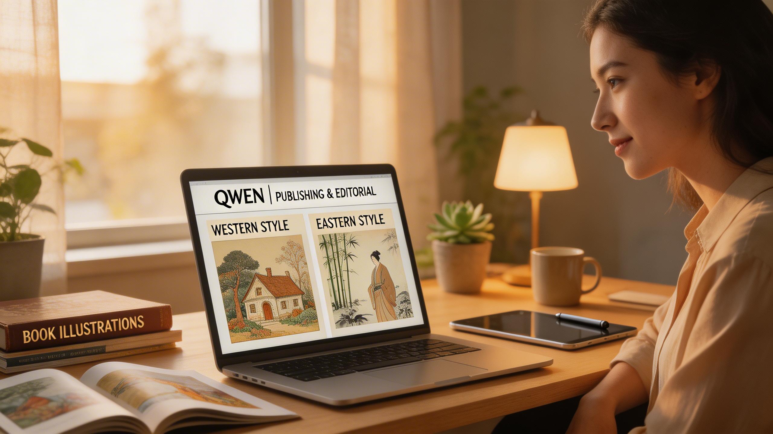 Publishing & Editorial. Create custom illustrations for books, magazines, and digital publications. Qwen handles both Western and Eastern artistic styles with equal...