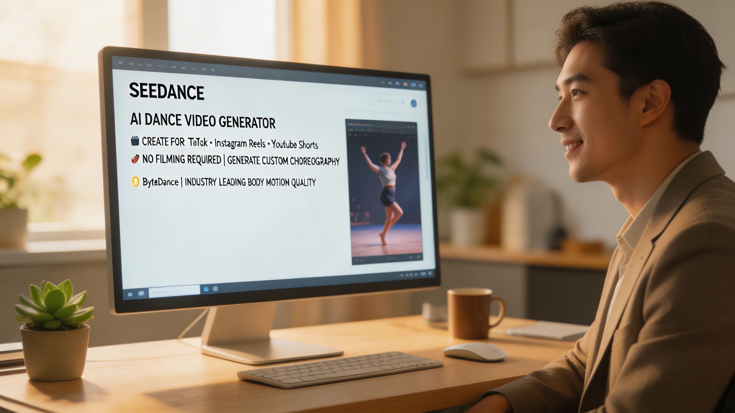 Contenido de Baile y Música. Seedance es el modelo ideal para videos de baile con IA. Genera coreografías para TikTok, Instagram Reels y YouTube Shorts sin necesidad de...