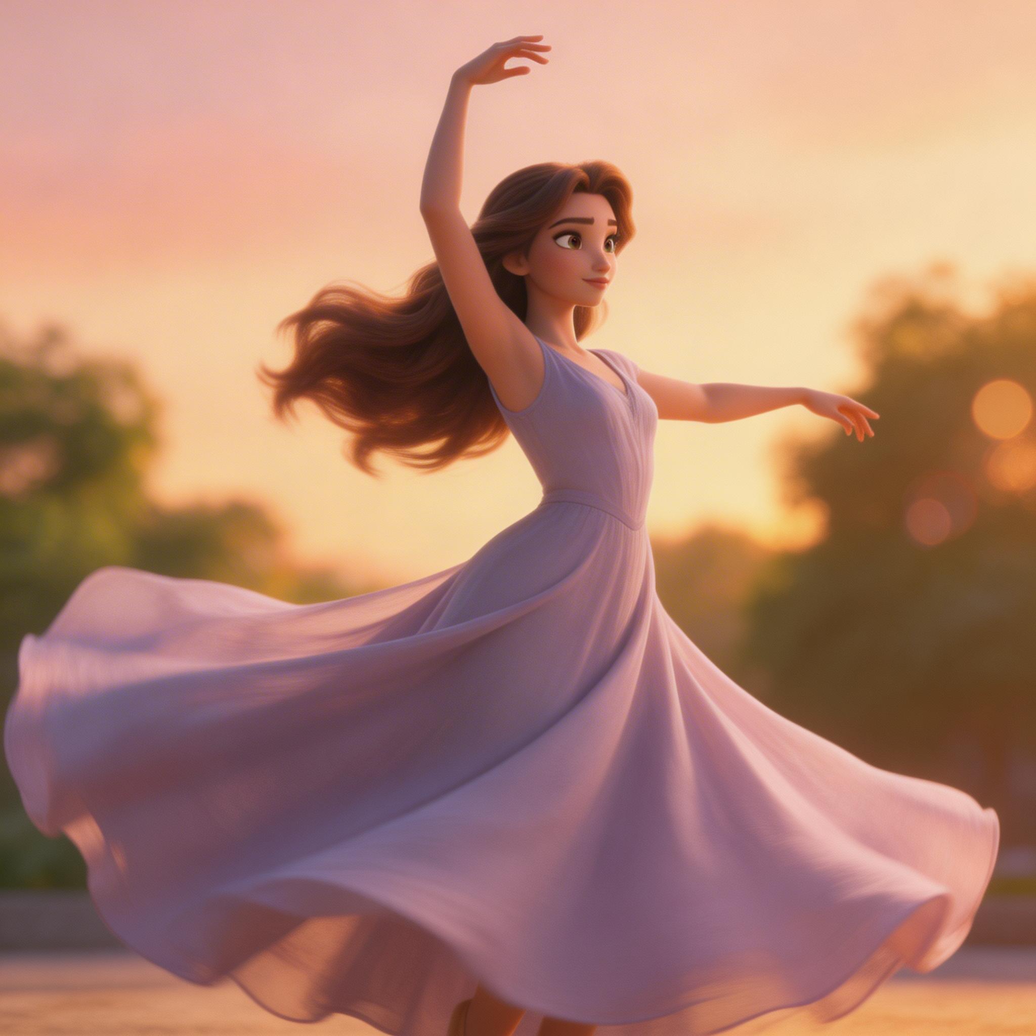 Animated dance video with natural body movement