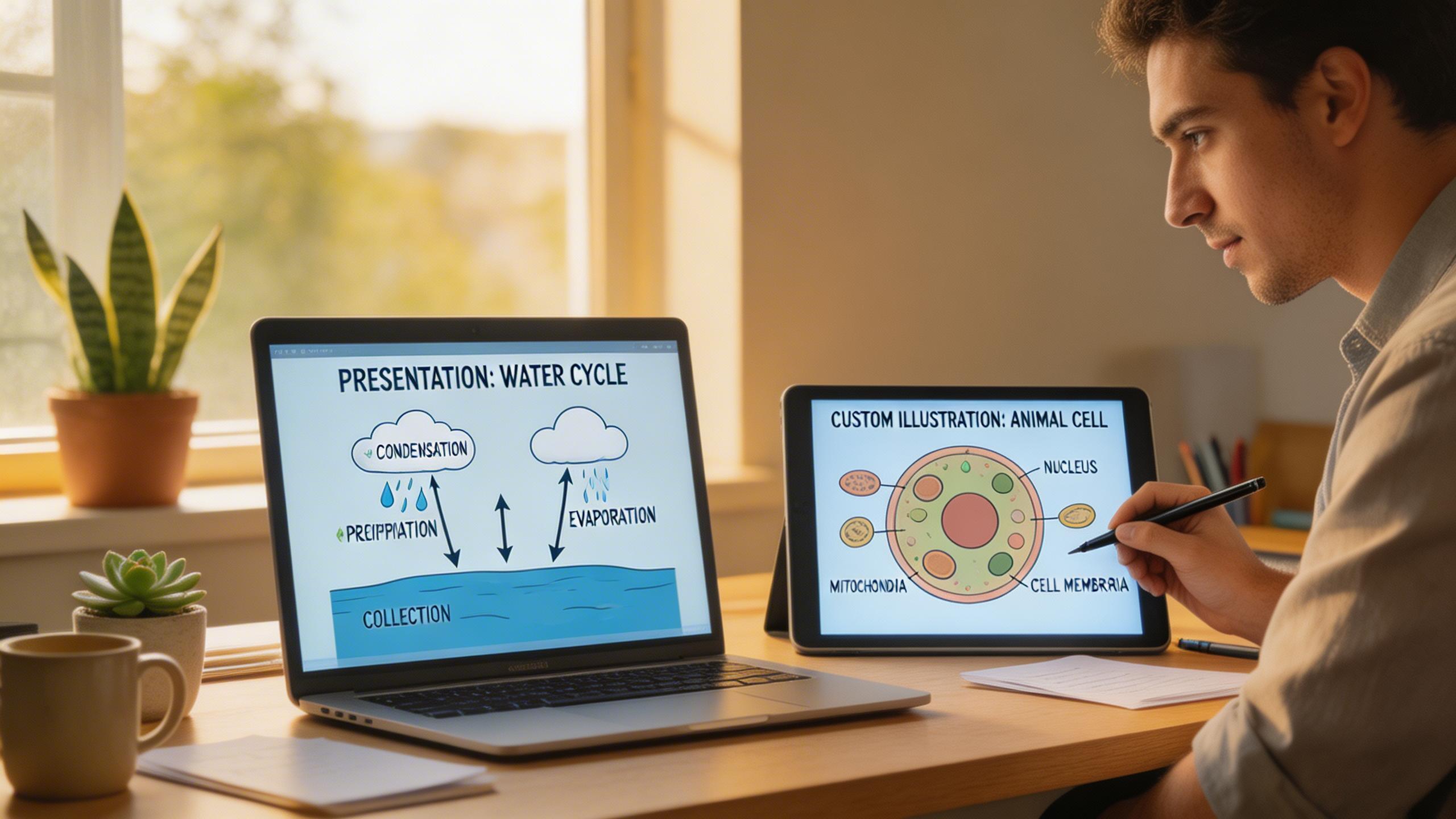 Education & Presentations. Create custom diagrams, illustrations, and visual aids for lectures, training materials, and presentations. Generate engaging educational content...