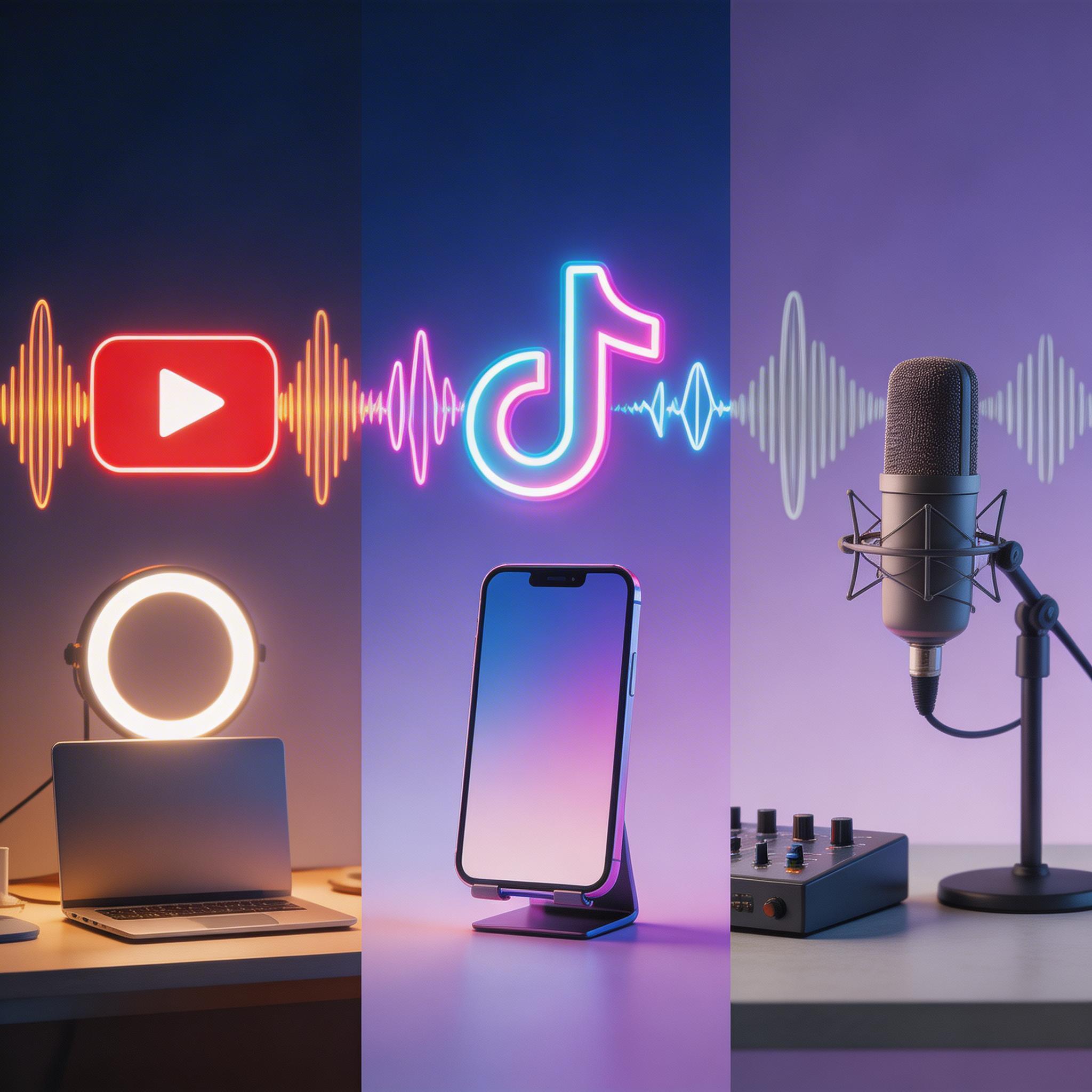 Content Creator Soundtracks. Generate royalty-free background music and theme songs for YouTube, TikTok, and podcasts. Create custom tracks that match your content style...